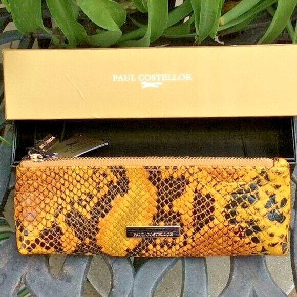 PAUL COSTELLOE Ladies SNAKE SKIN PURSE NWT - Picture 2 of 8